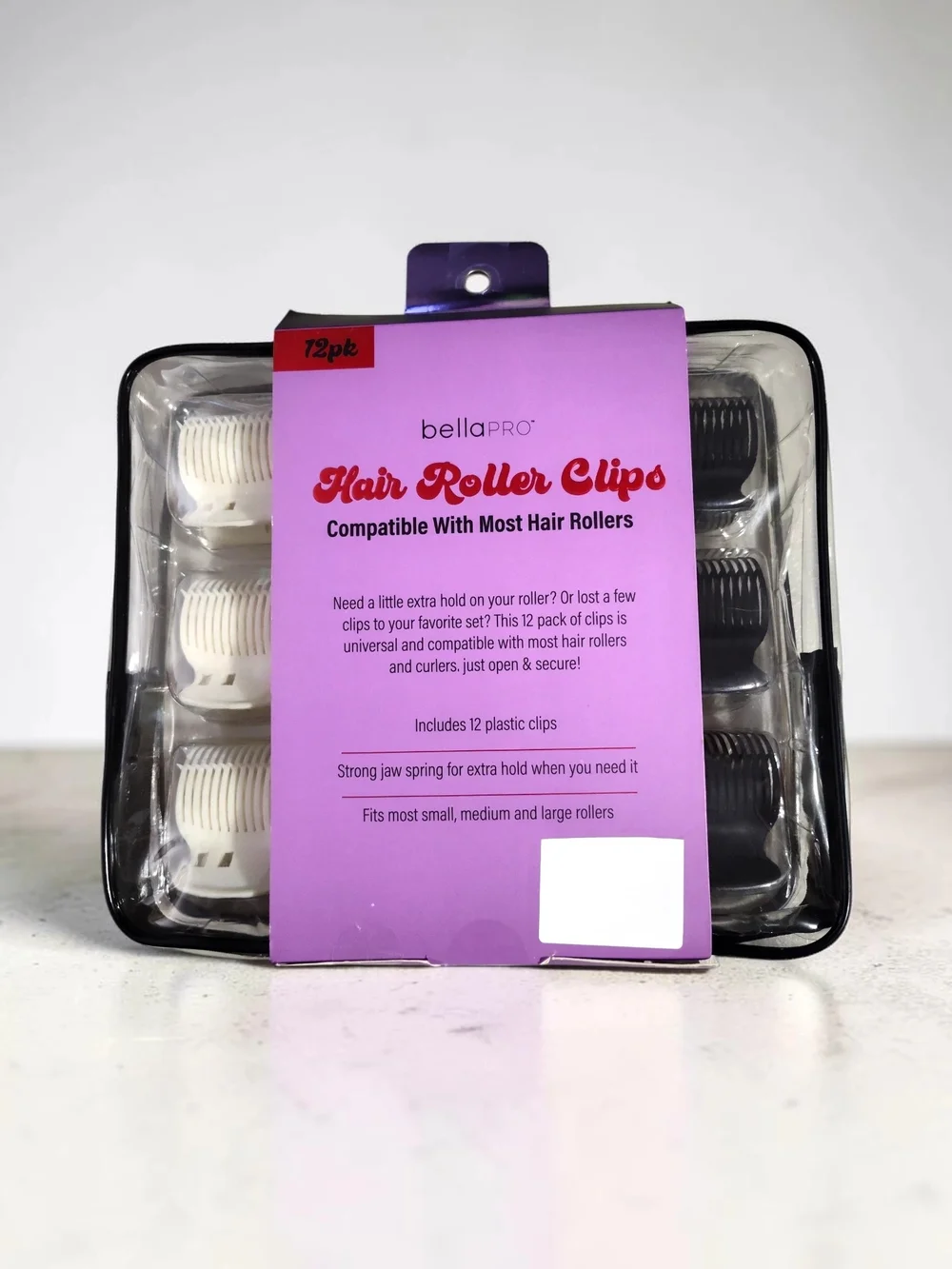 🆕 Hair Roller Clips Set - 12 Pack Black & White